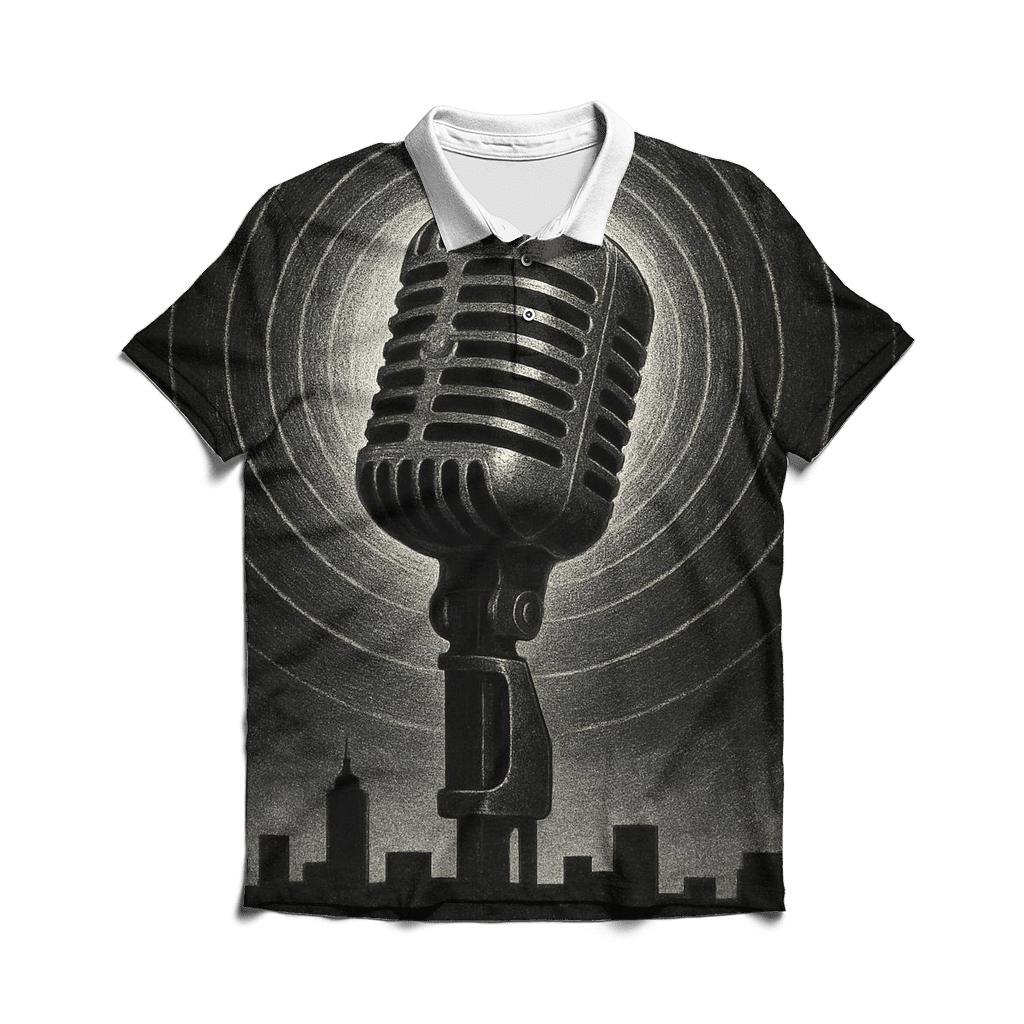 Microphone Moonrise embroidered polo tops