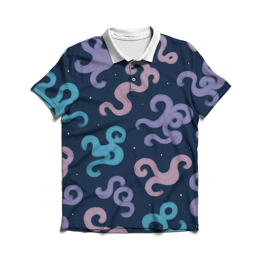 Nebula Filament Bouquet premium cotton polo shirts