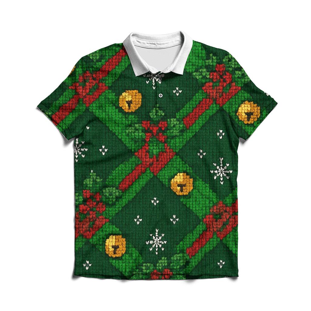 Sleigh Bell Crisscross Design premium cotton polo shirts