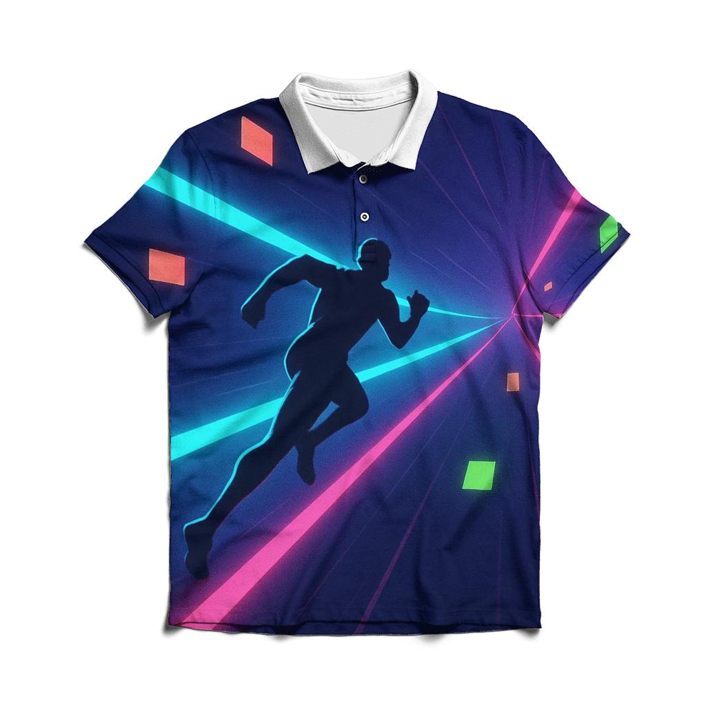 Laser Arcade Run personalized polo shirts
