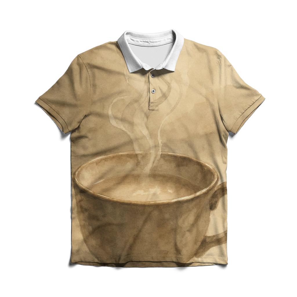 Aroma Wisp Study embroidered polo tops