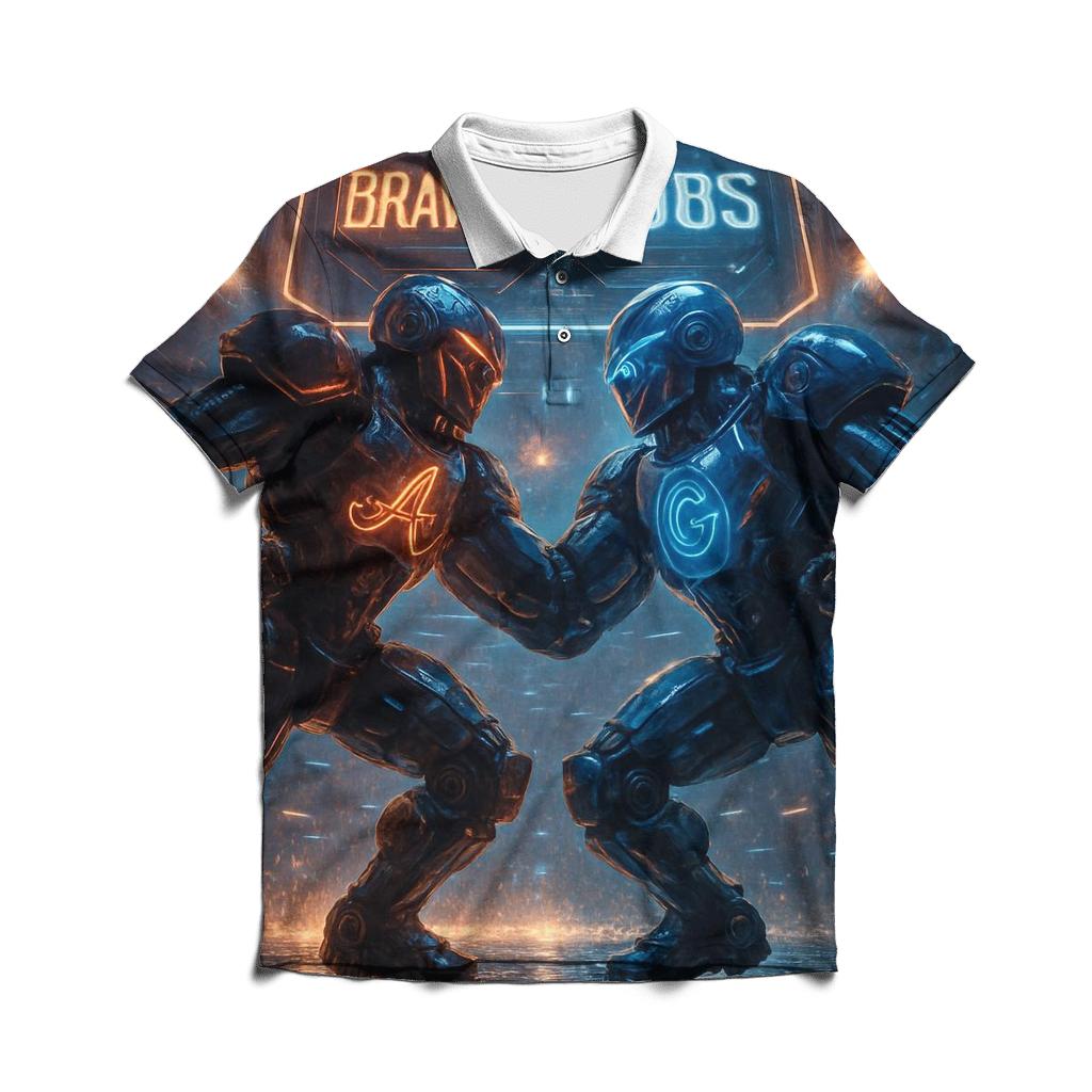 Cybernetic Scoreboard Standoff designer slim fit polos
