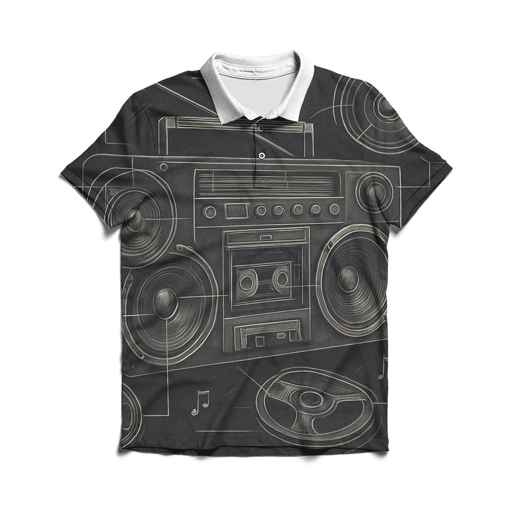 Boombox Blueprint casual sports polo shirts
