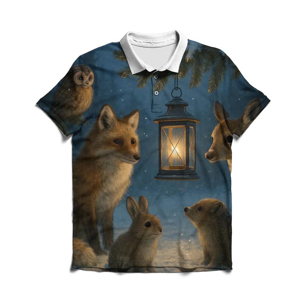 Forest Lantern Gathering casual sports polo shirts
