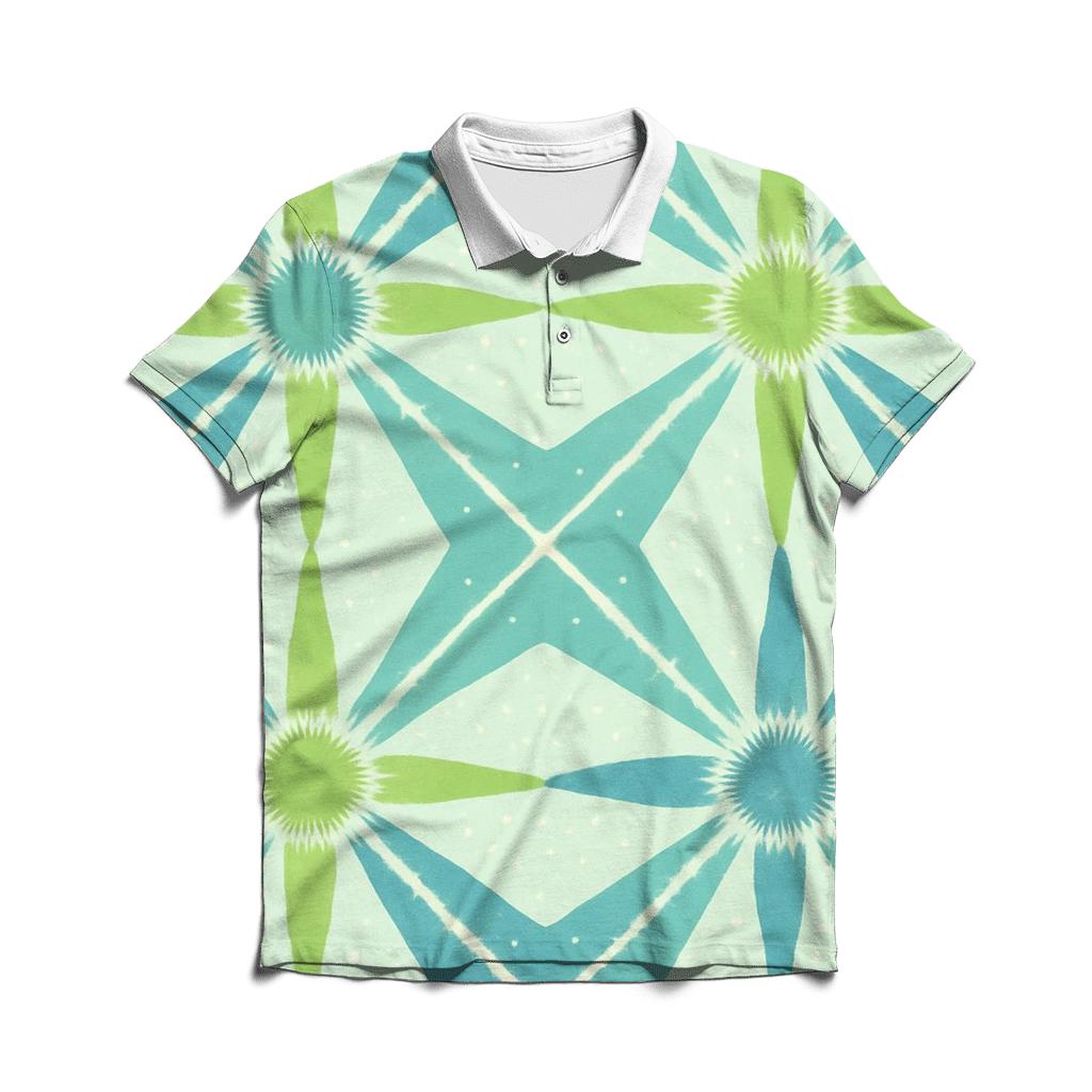 Diagonal Starburst Itoji personalized polo shirts