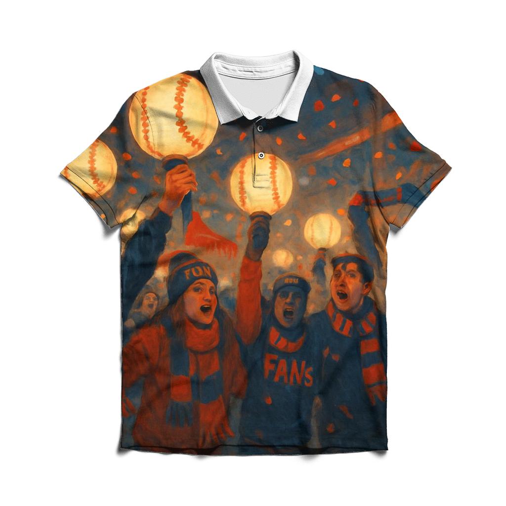 Playoff Lantern Parade branded logo polo shirts