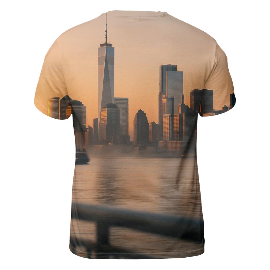 Hudson River Dawn Reflection statement graphic shirts
