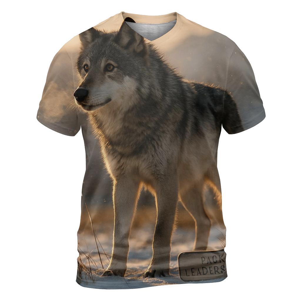 Alaskan Alpha On Tundra Ridge artistic all-over print tops