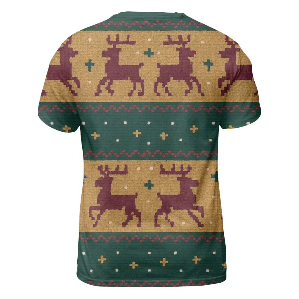 Reindeer Ribbon Carousel Design custom all-over print shirts