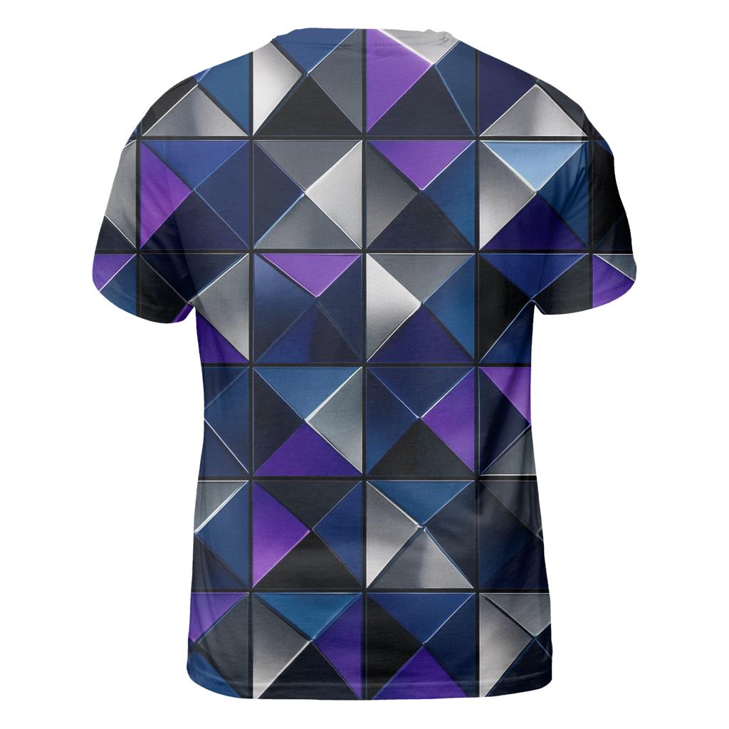 Disco Night Geometry vibrant all-over design tees