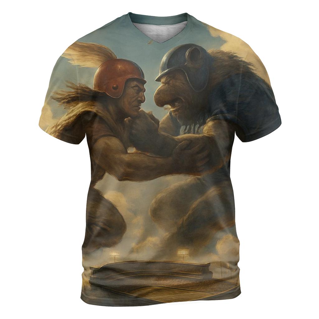 Cloud City Clash Over The Ballpark unique graphic print tees