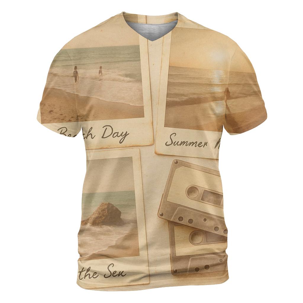 Polaroid Summer Collage personalized full print shirts