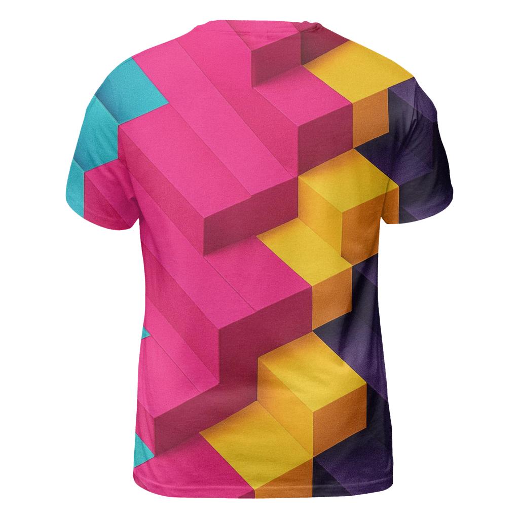 Prismatic Steps creative print fashion shirts