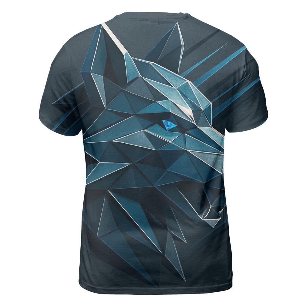 Abstract Geometric Wolf trendy printed shirt styles