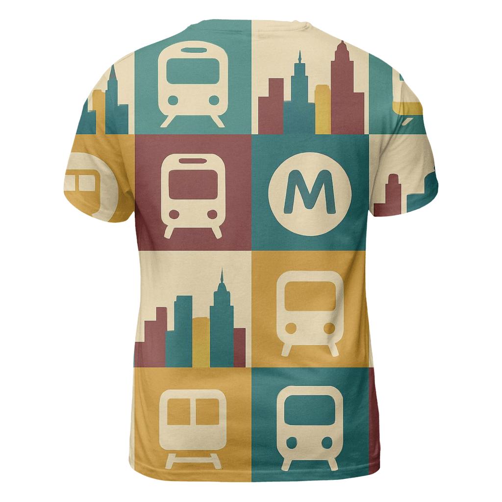 Retro Metro Mosaic trendy printed shirt styles