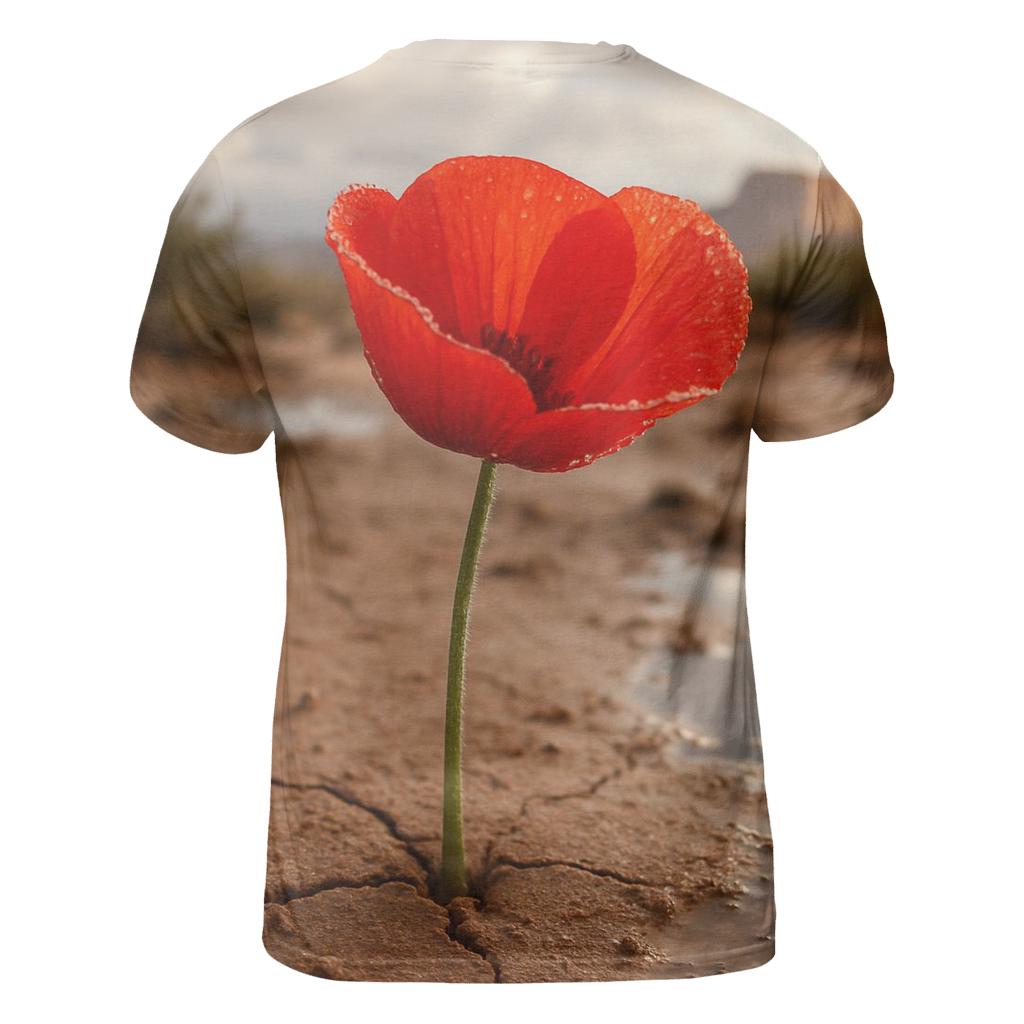 Desert Poppy After Rain custom all-over print shirts