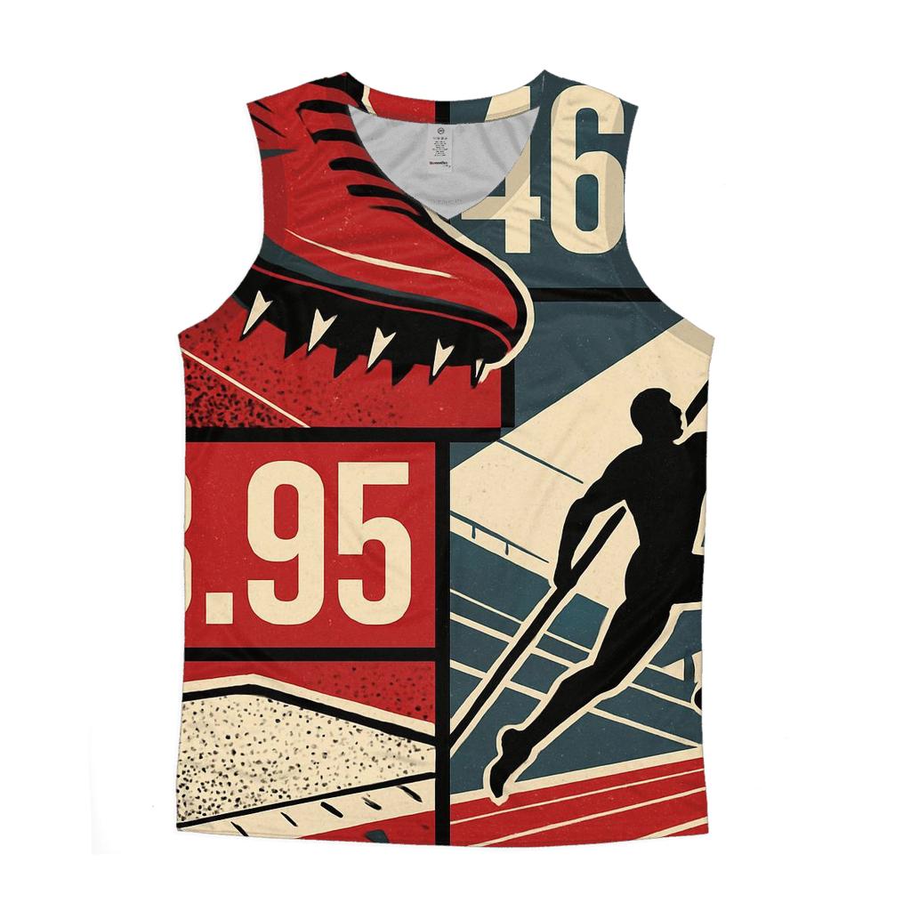 Track And Field Graphic Study personalized athletic tanks