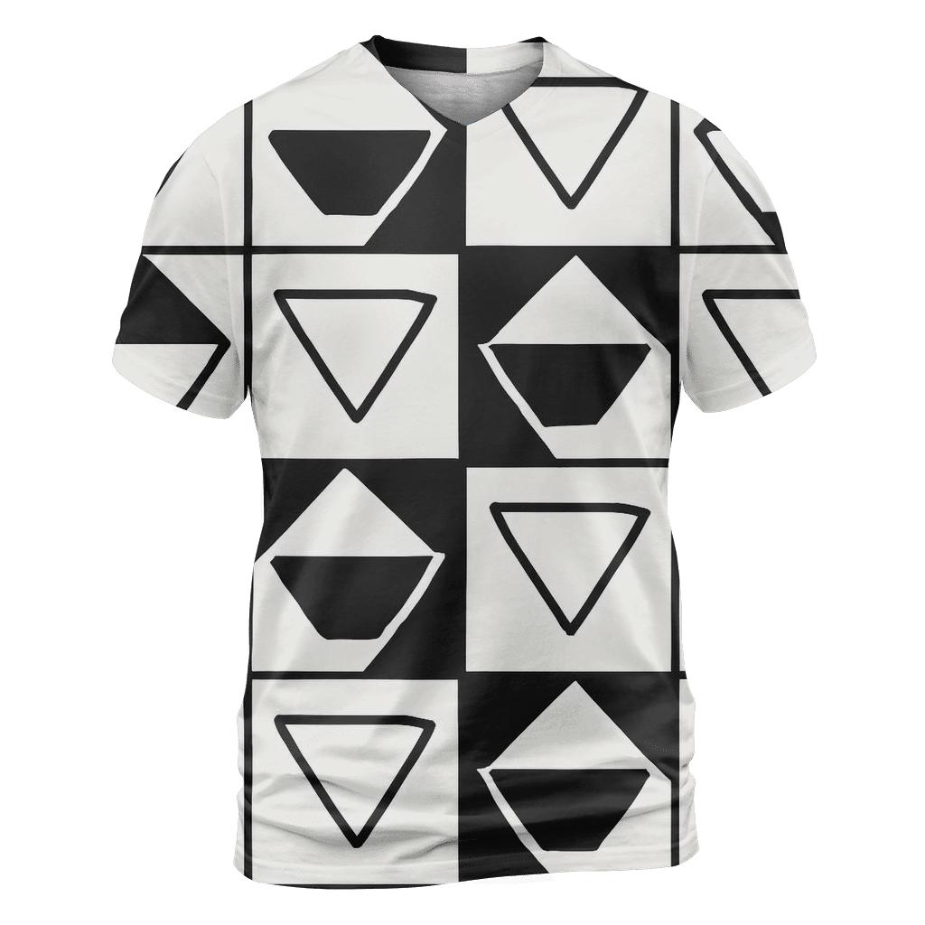 Filter Grid Geometry creative print fashion shirts