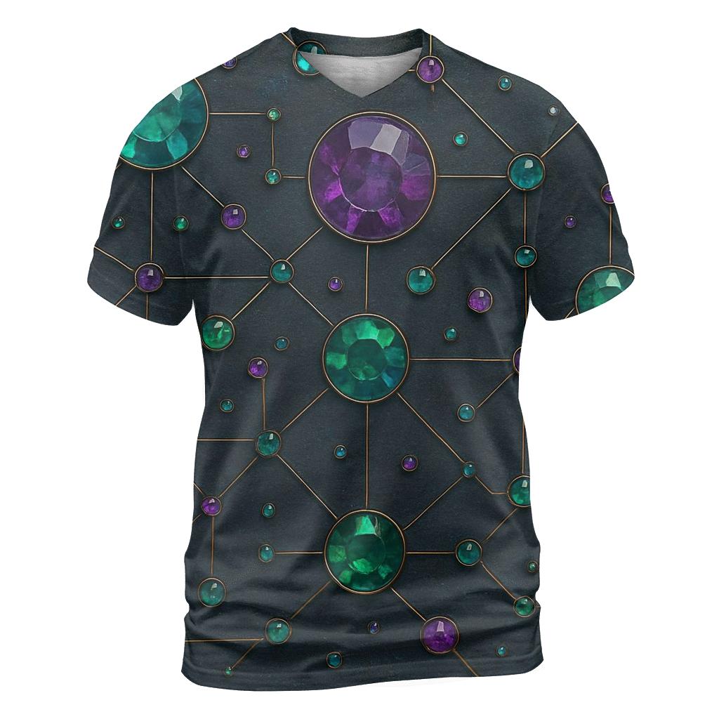 Crystal Constellation Map designer pattern shirts