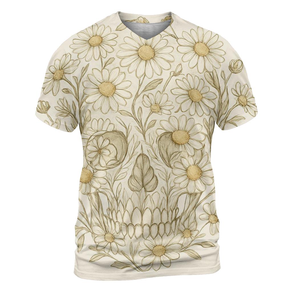 Floral Skull Chamomile personalized full print shirts