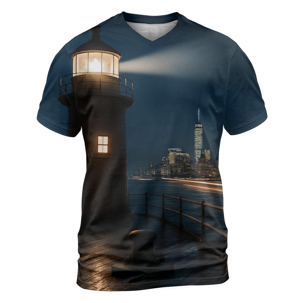 Harbor Lighthouse Night Watch statement graphic shirts