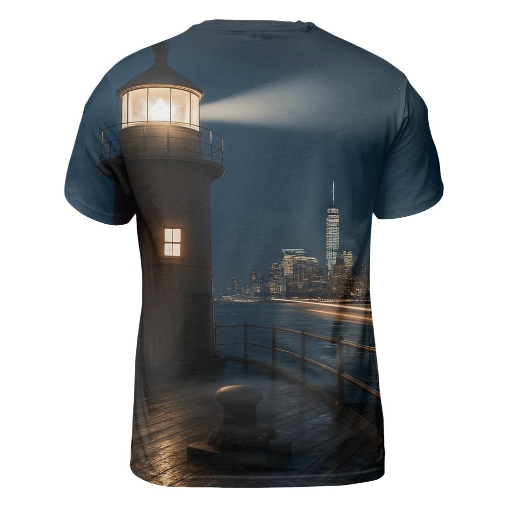 Harbor Lighthouse Night Watch statement graphic shirts