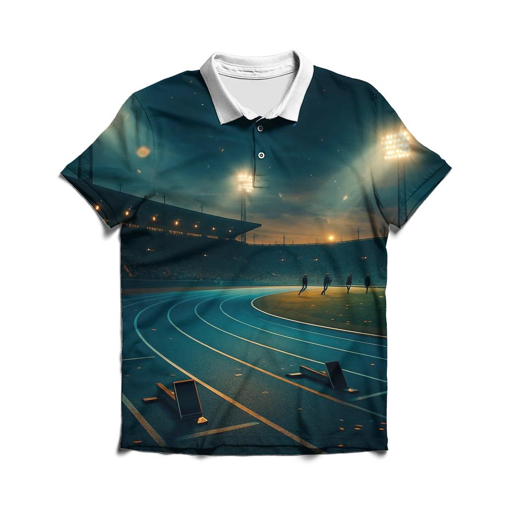 Stadium Night Lights custom polo shirts