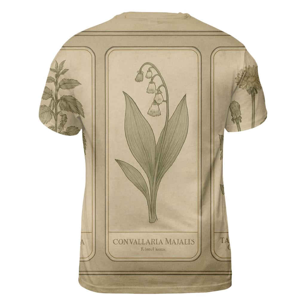 Sepia Botanical Plate Set custom all-over print shirts