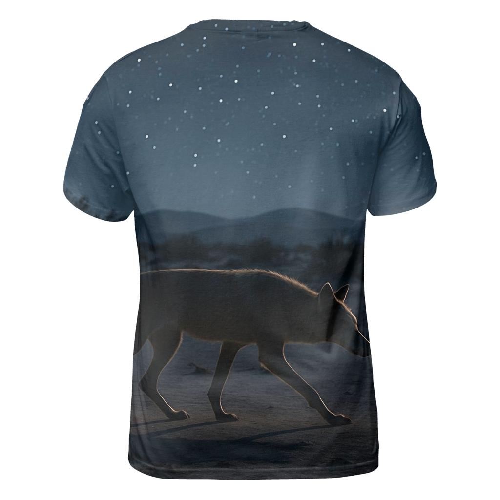 Desert Night Stalking vibrant all-over design tees
