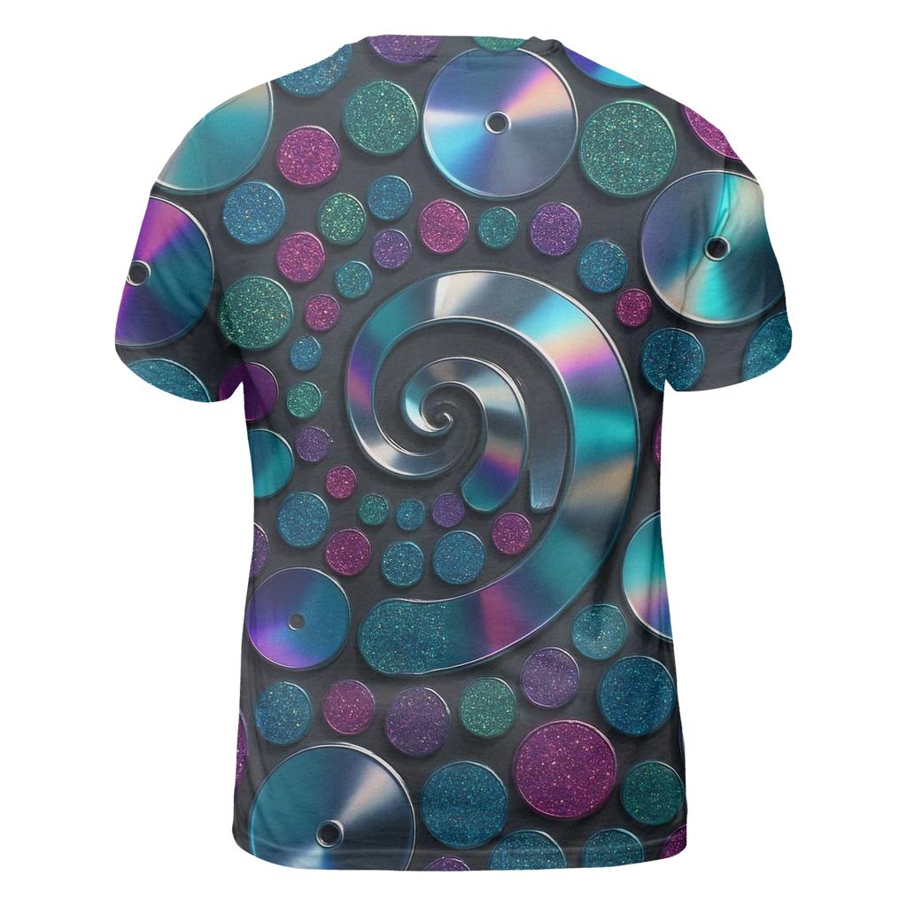 Sequin Storm Play artistic all-over print tops