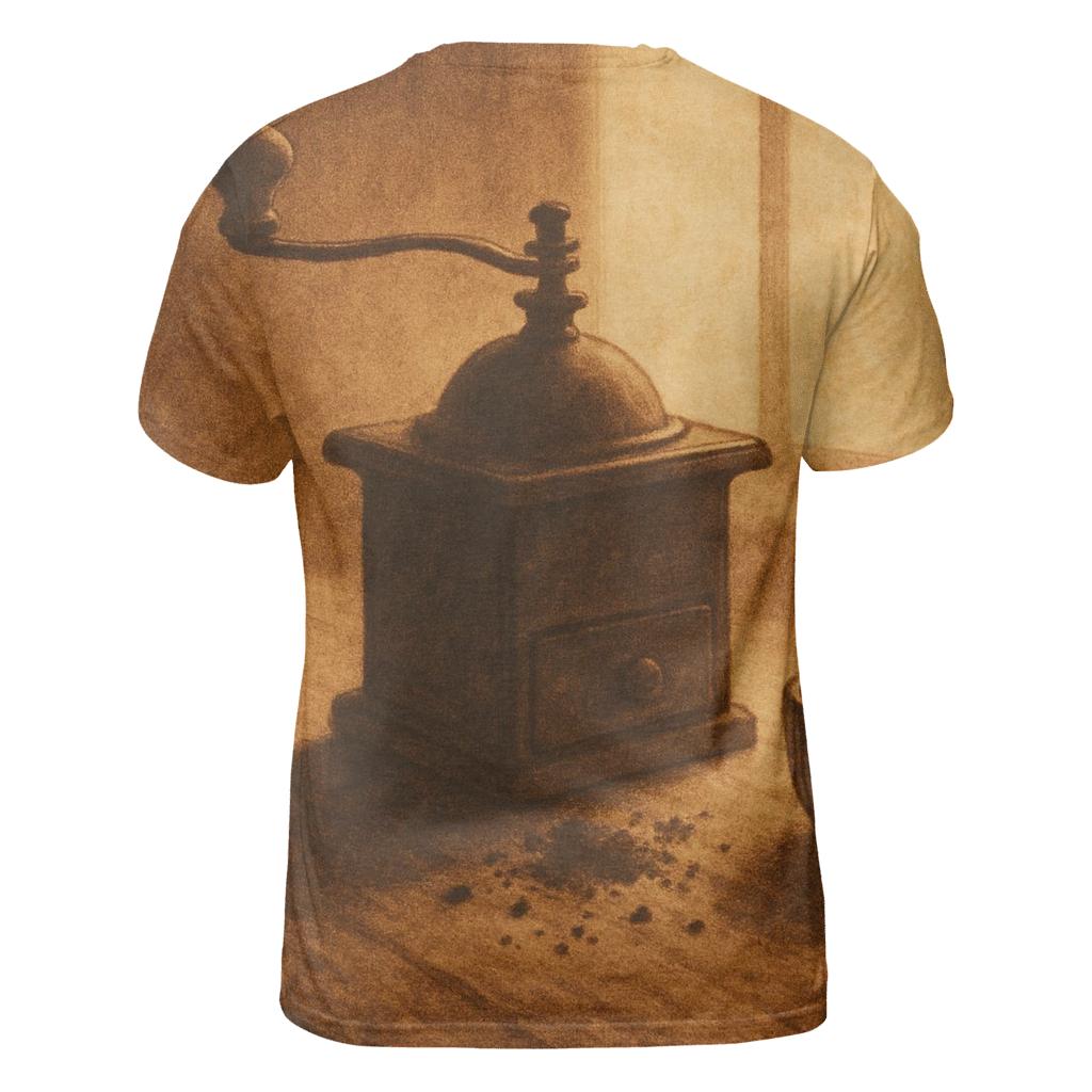 Vintage Mill Silhouette artistic all-over print tops