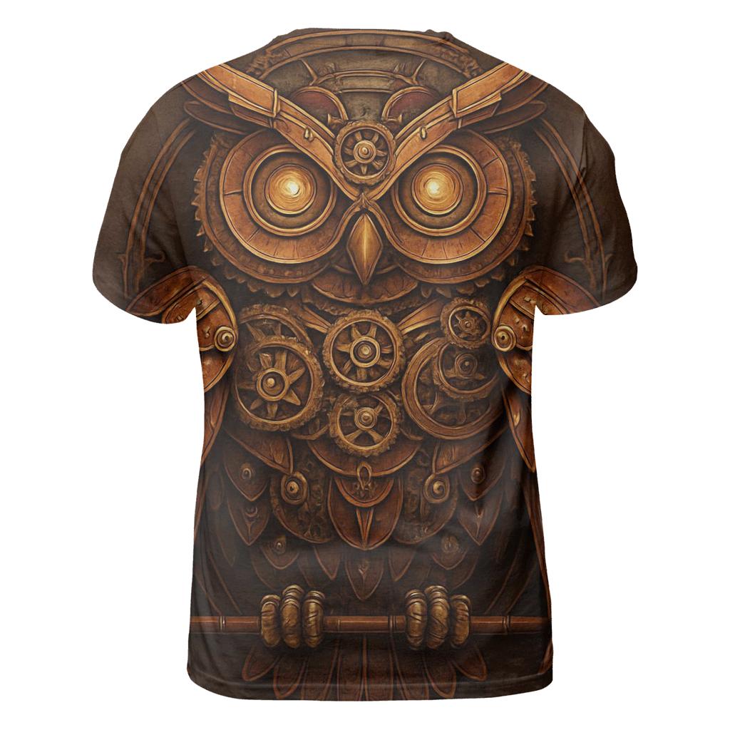 Steampunk Mechanical Owl creative print fashion shirts