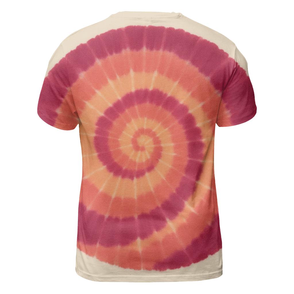 Sunset Spiral Overdye statement graphic shirts