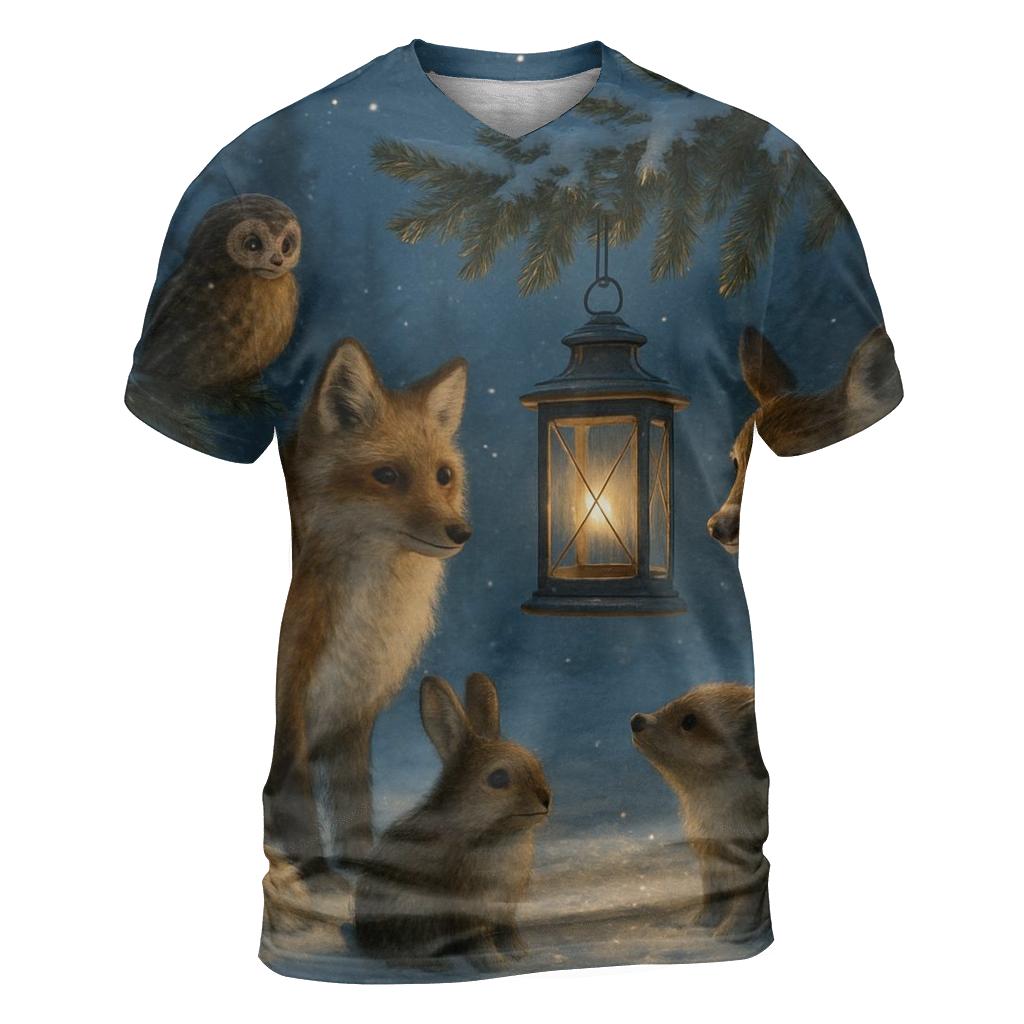 Forest Lantern Gathering artistic all-over print tops