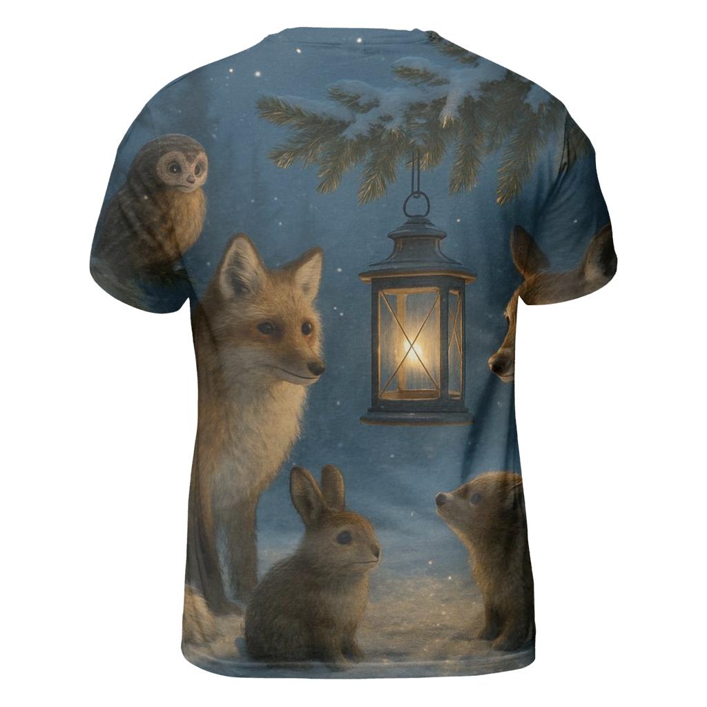 Forest Lantern Gathering artistic all-over print tops