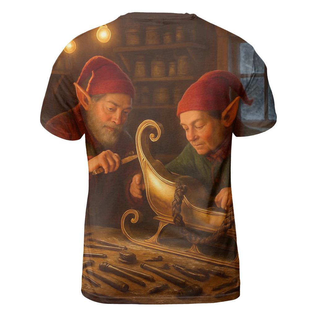 Santa Sleigh Repair Workshop statement graphic shirts