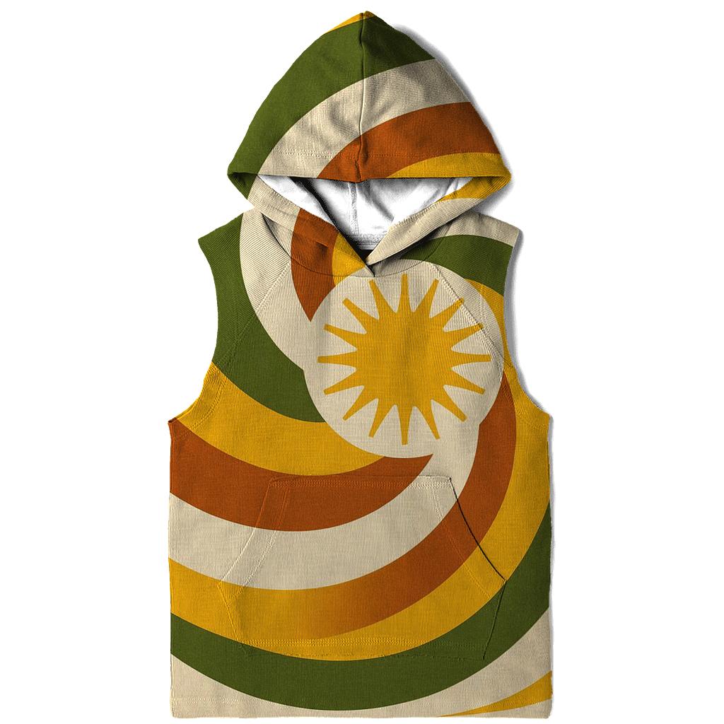 Groovy Solar Swirl zip-up hoodies