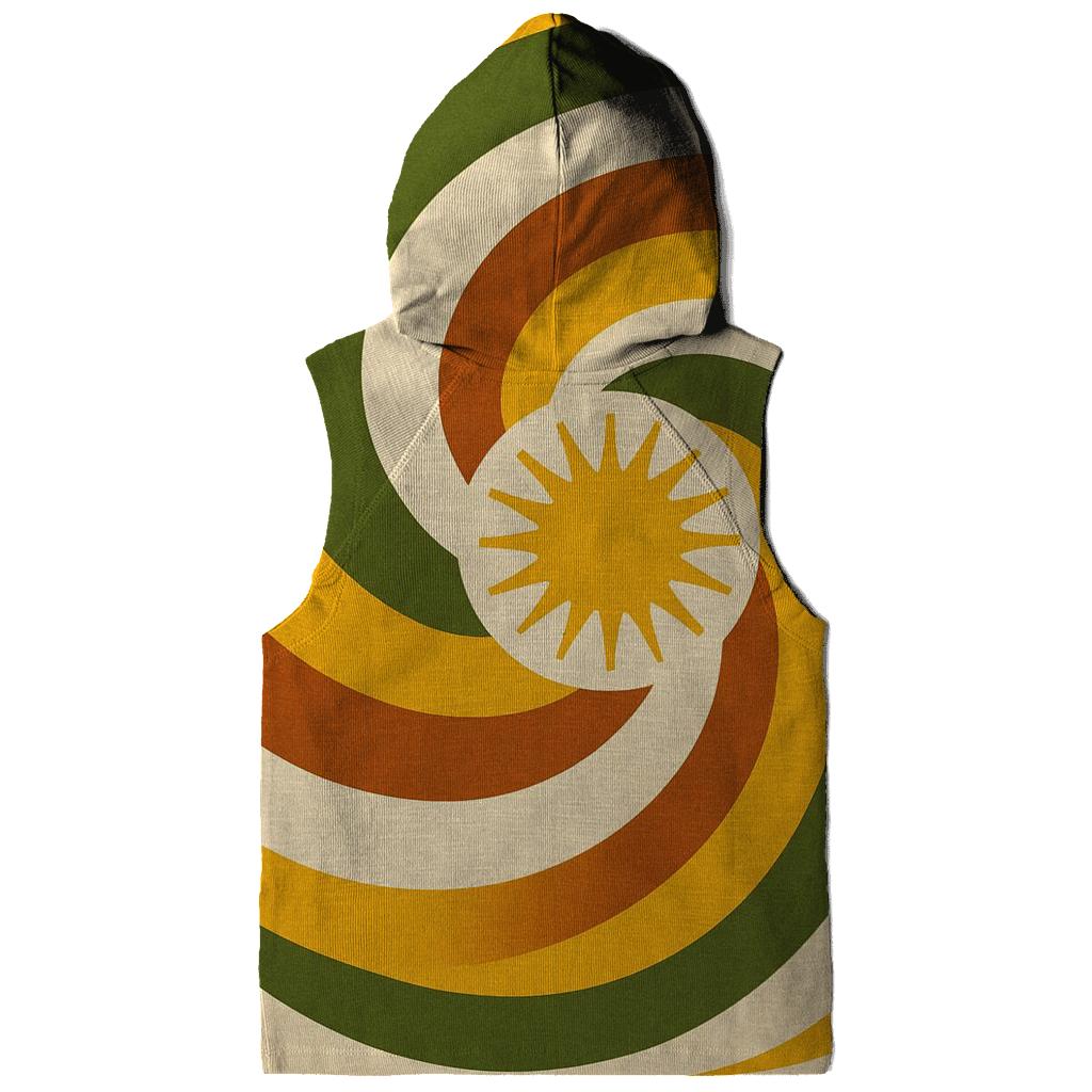 Groovy Solar Swirl zip-up hoodies