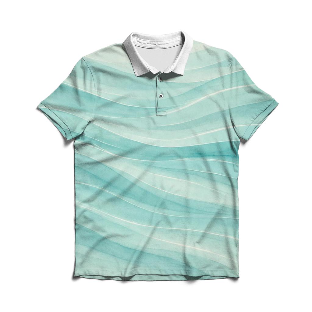 Sacred Waters Flow embroidered polo tops