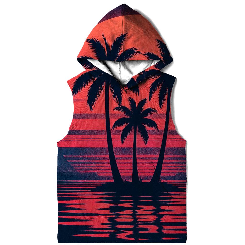Retro Wave Sunset Palms hoodie designs