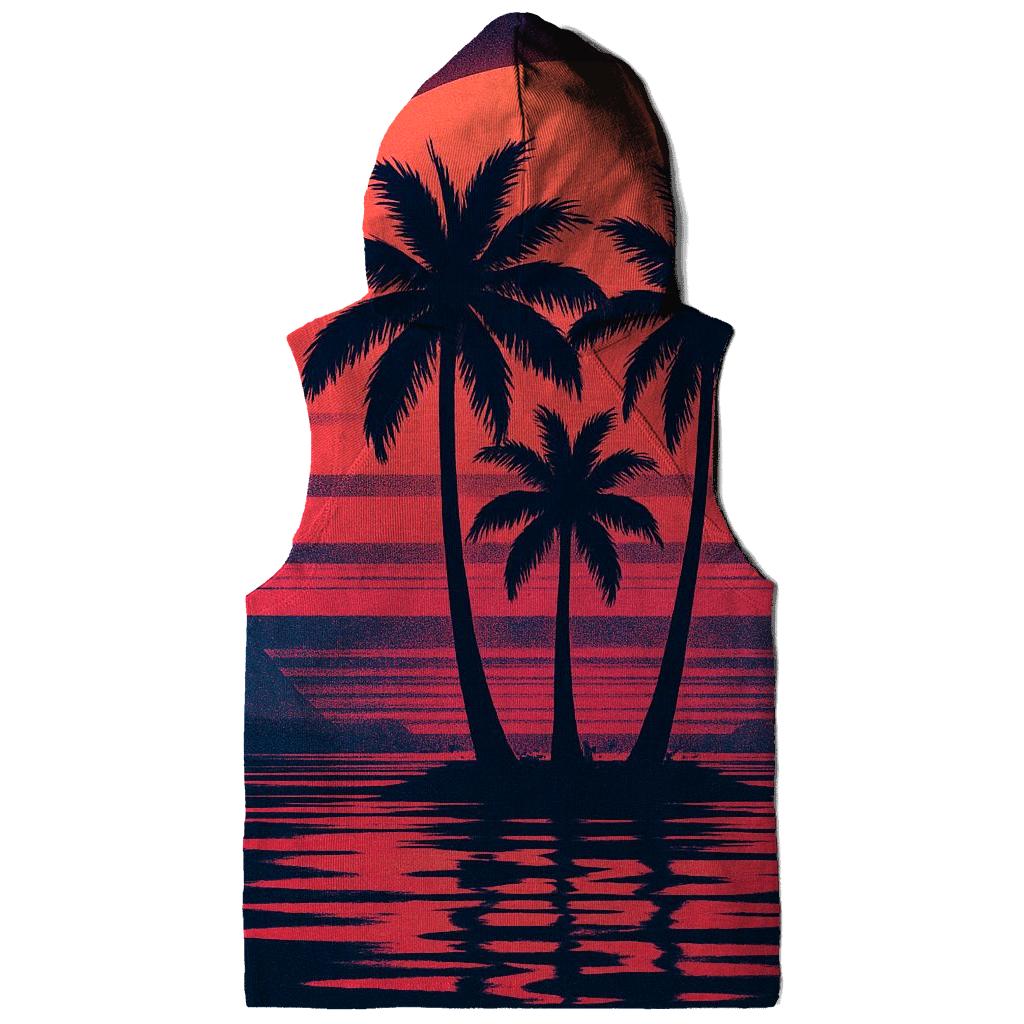 Retro Wave Sunset Palms hoodie designs
