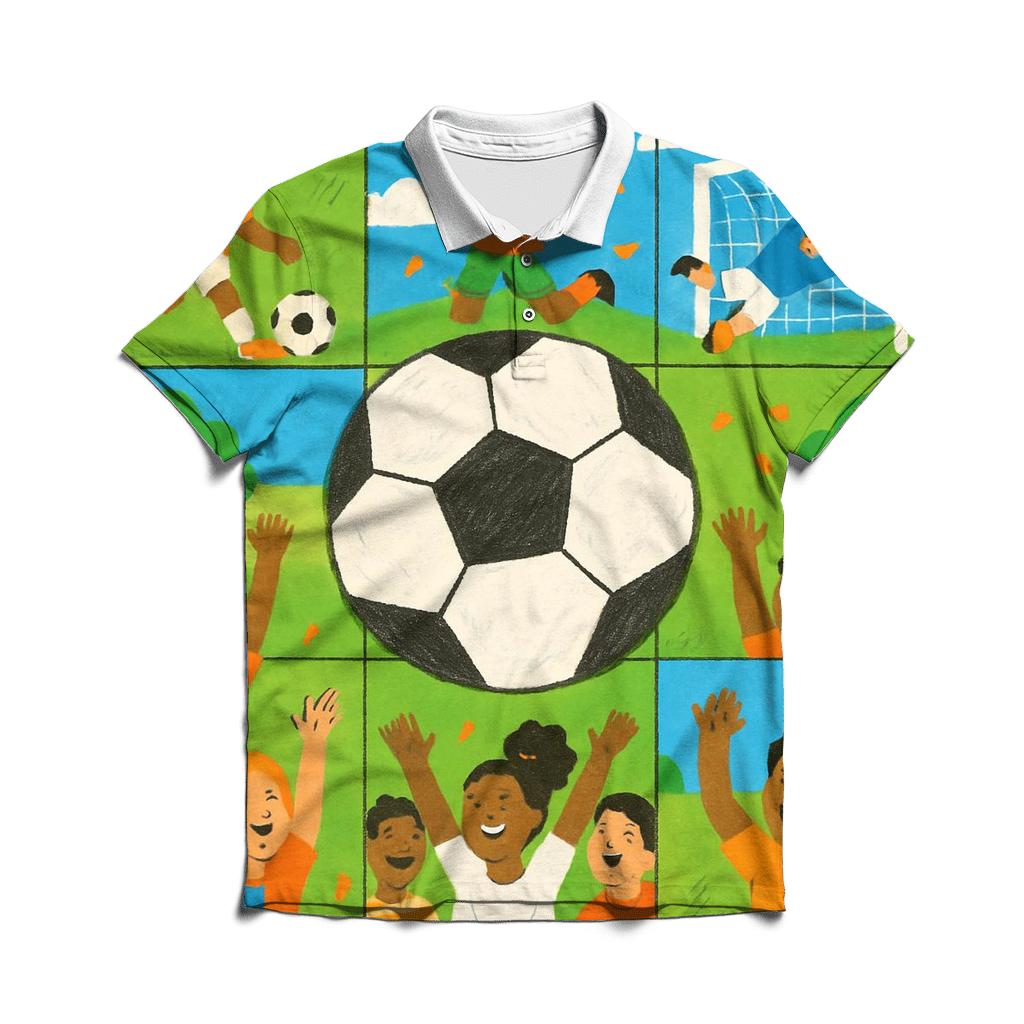 Youth Soccer Mosaic embroidered polo tops