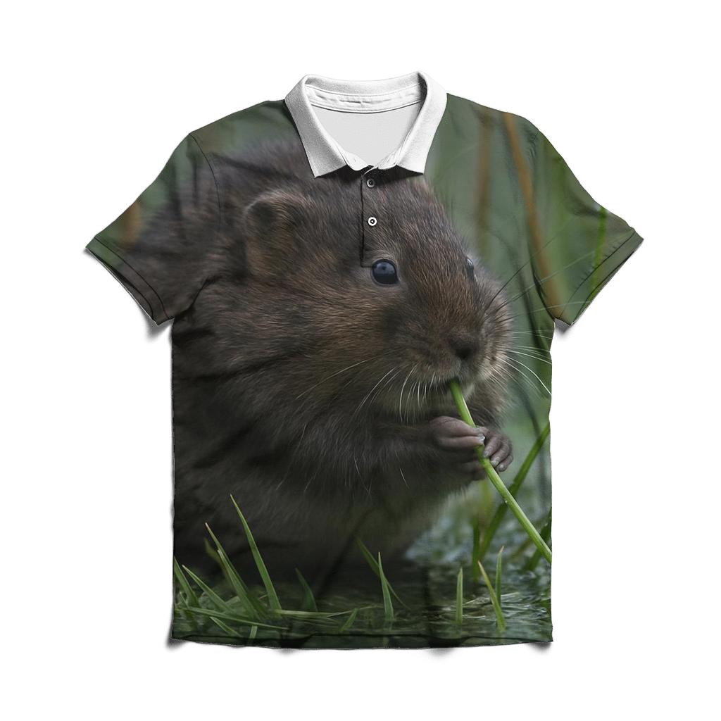 Fen Water Vole Forage embroidered polo tops