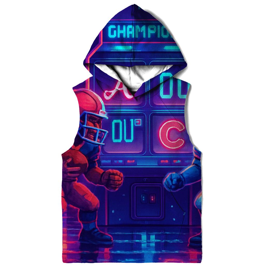 Neon Rivals At Skyline Arcade embroidered hoodies