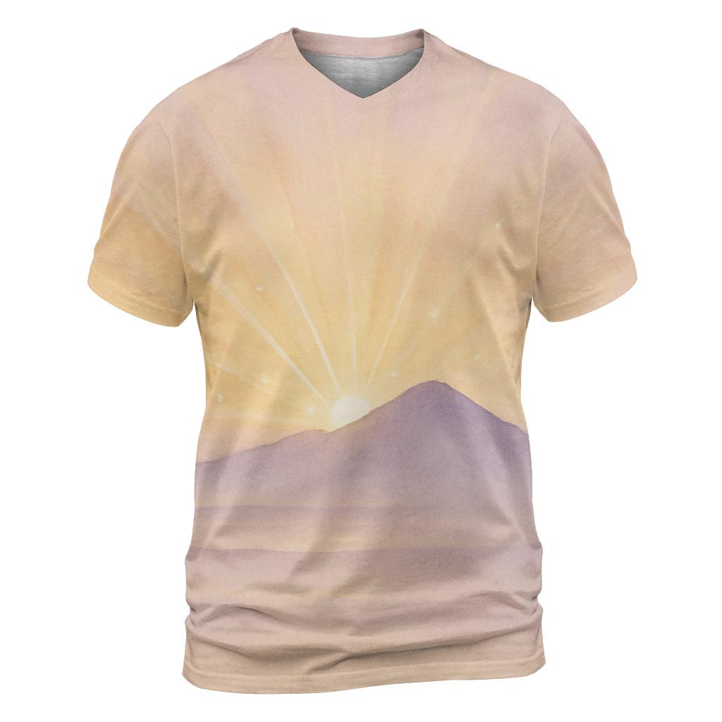 Morning Radiance creative print fashion shirts