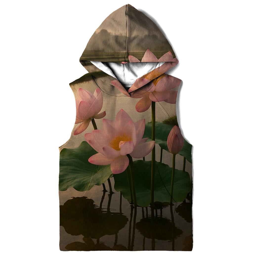 Rice Terrace Lotus Reflection heavyweight hoodies