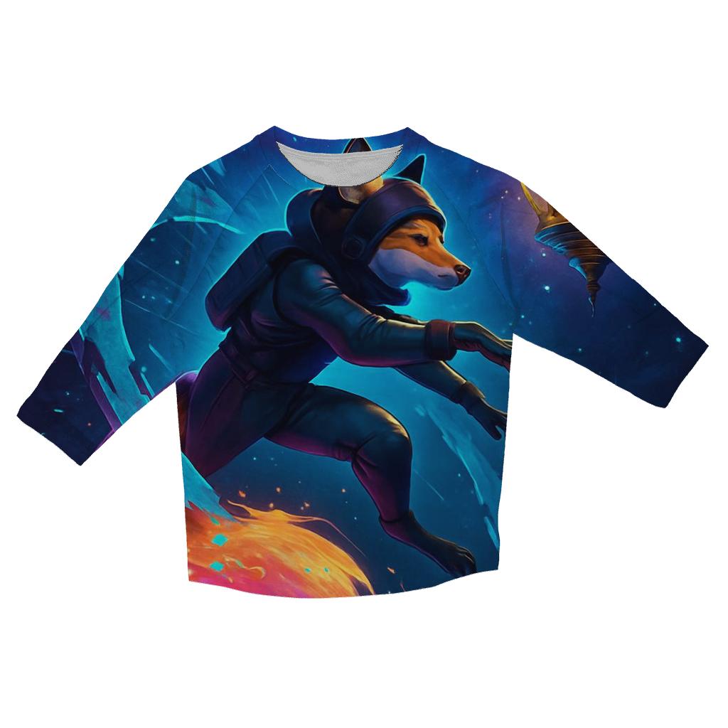 Neon Voyager Fox trendy 3/4 sleeve tops