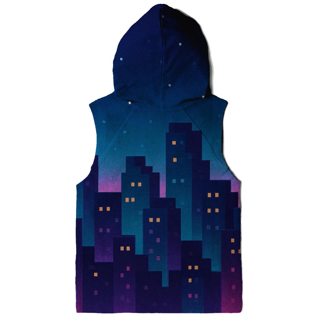 Pixel Skyline Glow hoodies fashion