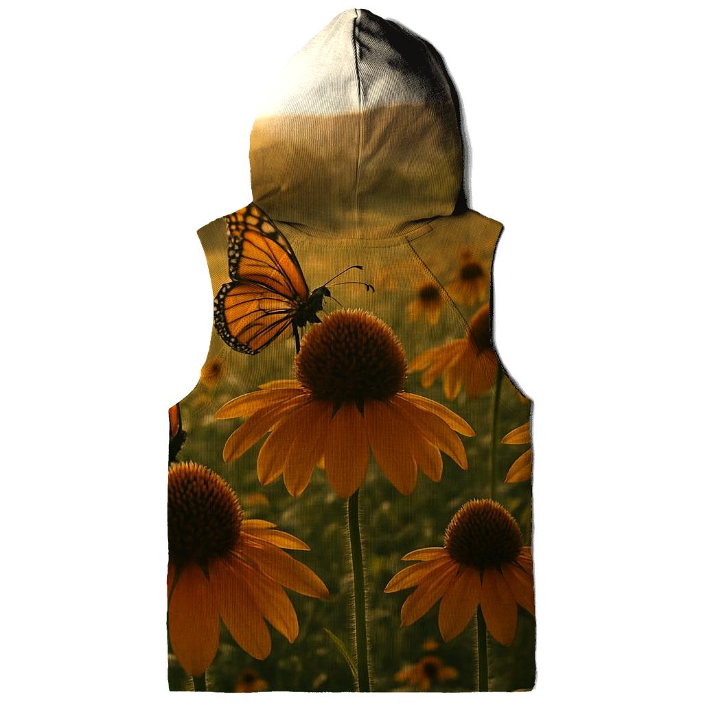 Prairie Coneflower And Monarch Migration heavyweight hoodies