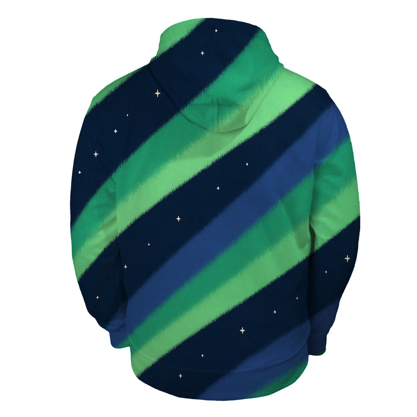 Aurora Curtain Drift embroidered hoodies